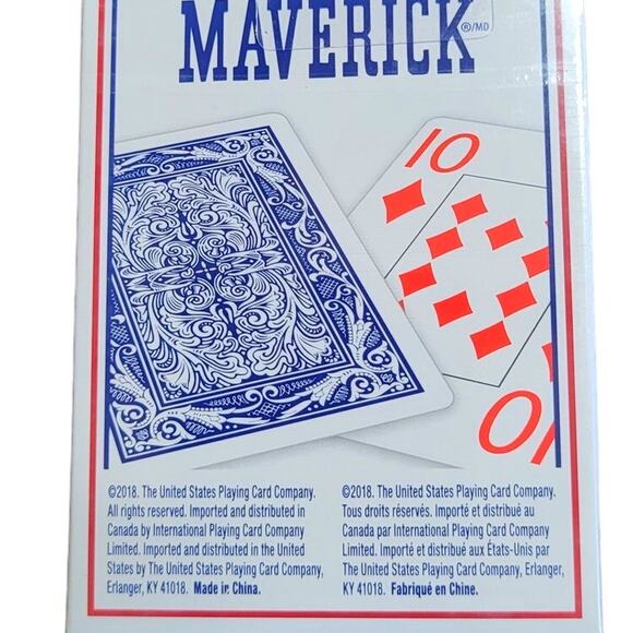 2 Decks, Maverick Jumbo Index Playing Cards, Blue Back, New in Packages - Picture 3 of 4